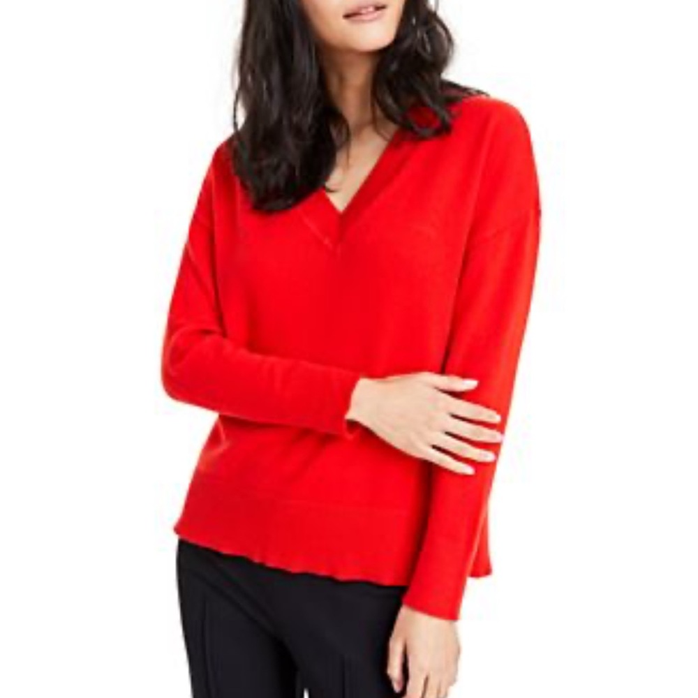 On 34th by Macys Women's Red V-Neck Sweater